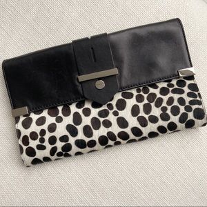 MILLY Calf Hair & Leather Clutch